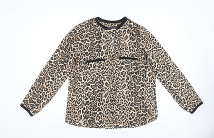 Womens UK Size 12 Zara Multicoloured Basic Blouse