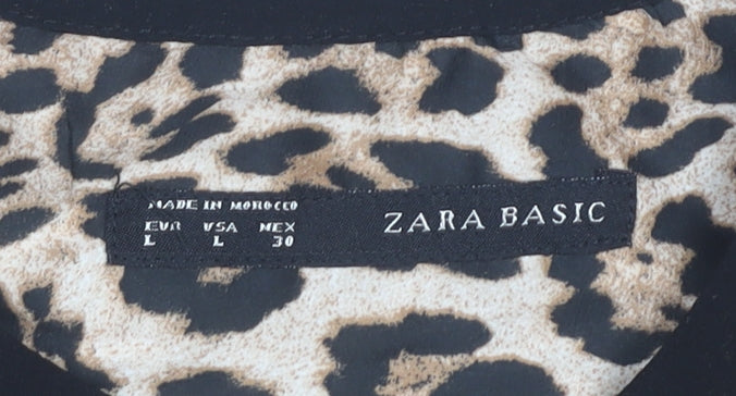 Womens UK Size 12 Zara Multicoloured Basic Blouse