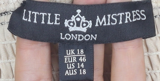 Little Mistress Women's Multicoloured Strapless Dress, Size 18