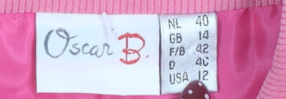 Oscar B. Women's Pink Sleeveless Collared Top Size 14