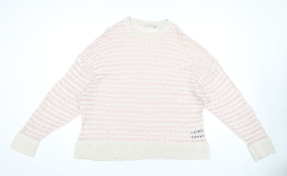 Womens UK Size L Weekday Pink Pullover Jumper