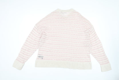 Womens UK Size L Weekday Pink Pullover Jumper