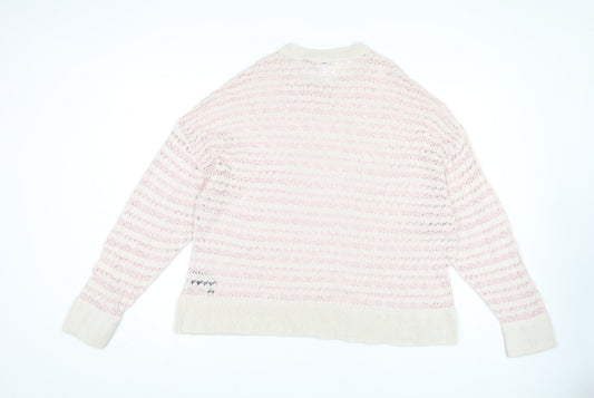 Womens UK Size L Weekday Pink Pullover Jumper