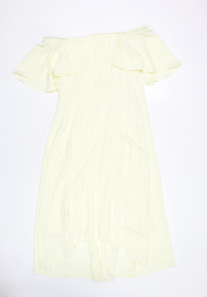 Coast Women's Yellow Off Shoulder Midi Dress