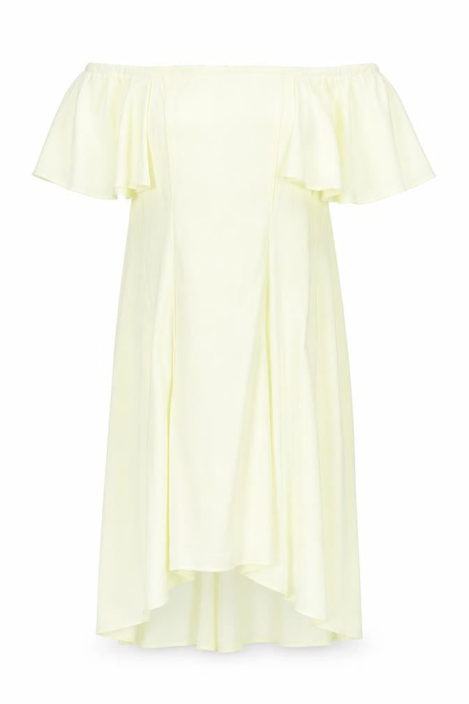 Coast Women's Yellow Off Shoulder Midi Dress