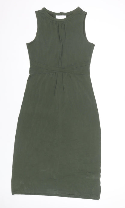 Oasis Women's Green Sheath Dress, Size S, Knee Length