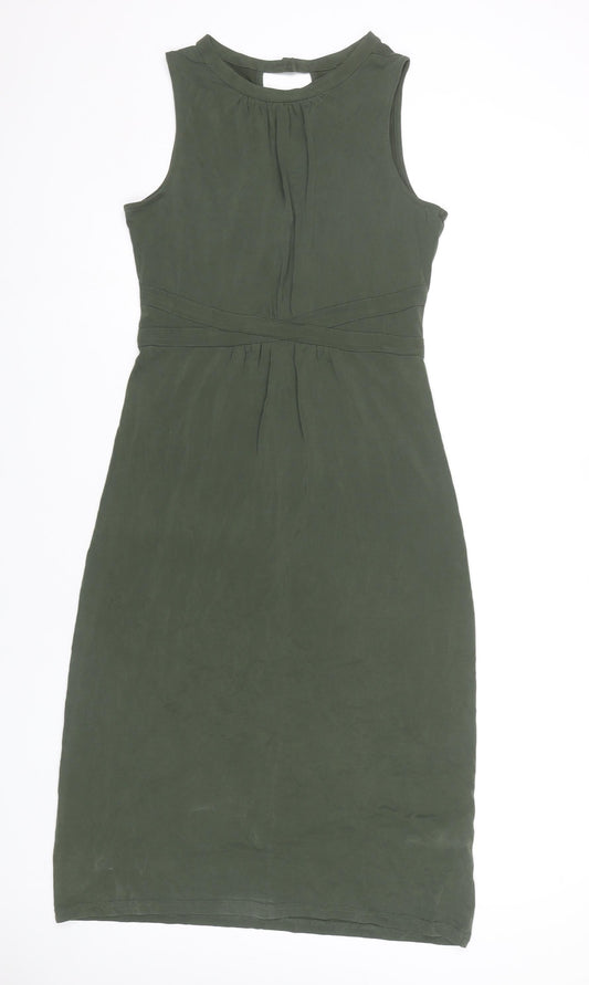 Oasis Women's Green Sheath Dress, Size S, Knee Length