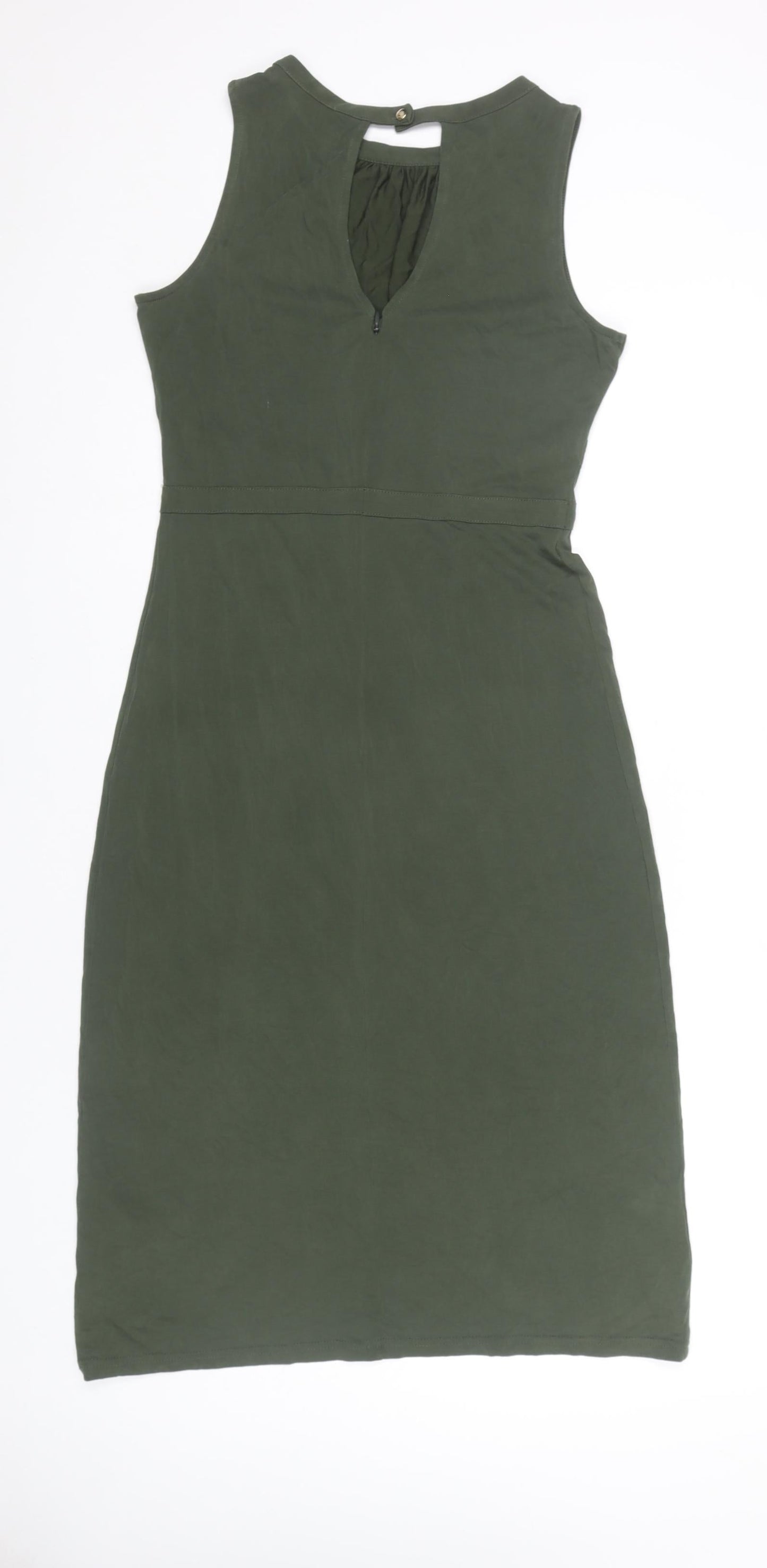 Oasis Women's Green Sheath Dress, Size S, Knee Length