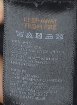 BDG Women’s Black Cargo Trousers, Size S, Linen, Casual