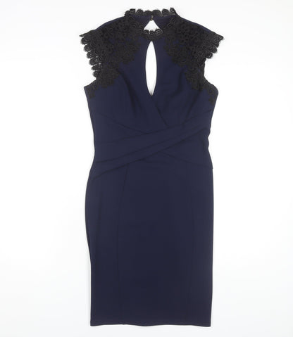 Lipsy London Women Blue Bodycon Dress, UK 10