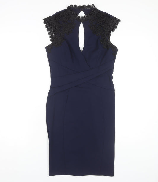 Lipsy London Women Blue Bodycon Dress, UK 10