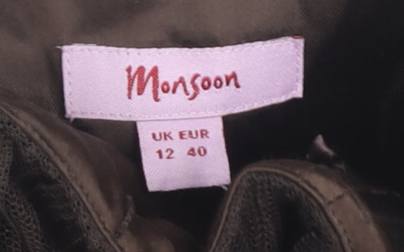 Monsoon Women's Brown Sequin Strapless Dress Size 12