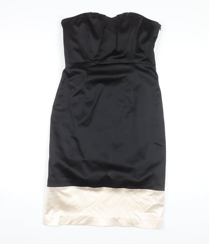 Coast Black Strapless Dress Women Size 12