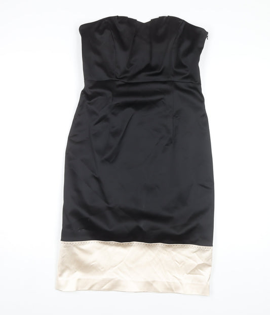 Coast Black Strapless Dress Women Size 12