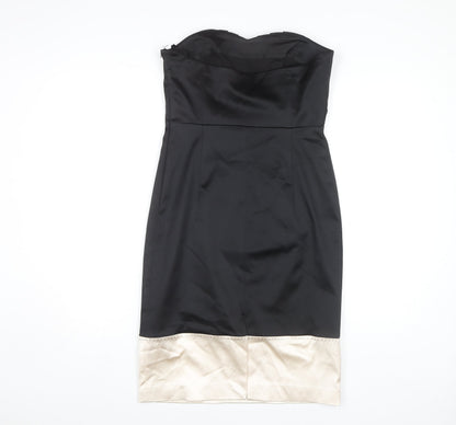 Coast Black Strapless Dress Women Size 12