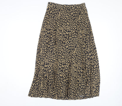Marks and Spencer Women's Black Animal Print Skirt Size 8