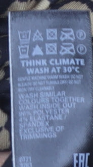 Marks and Spencer Women's Black Animal Print Skirt Size 8