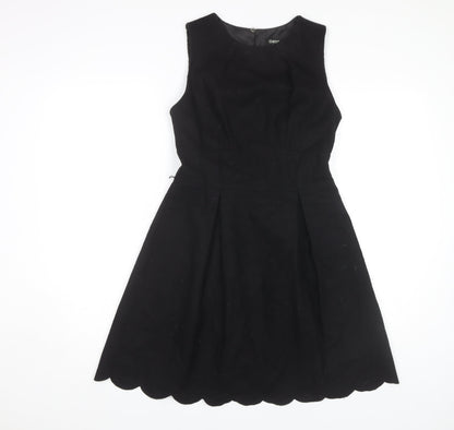 Oasis Women Black High Neck Dress Size 16