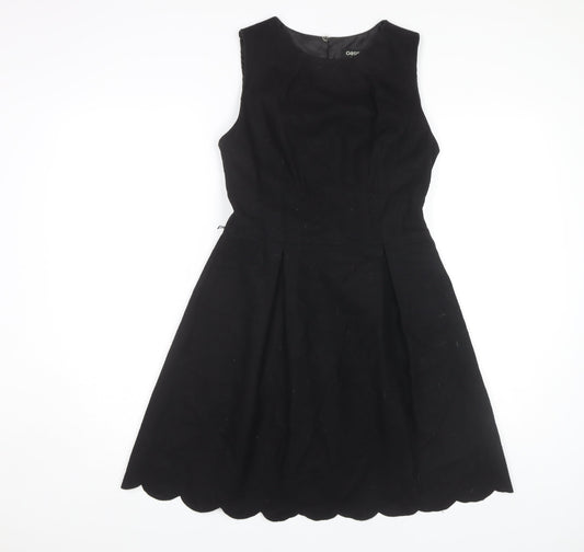 Oasis Women Black High Neck Dress Size 16
