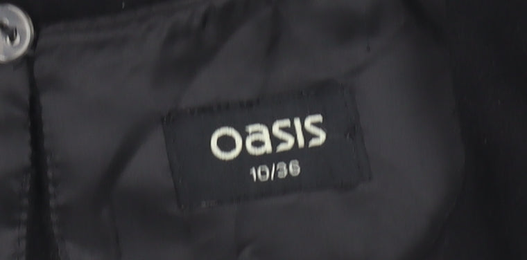Oasis Women Black High Neck Dress Size 16