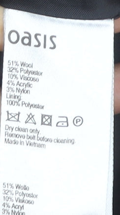 Oasis Women Black High Neck Dress Size 16