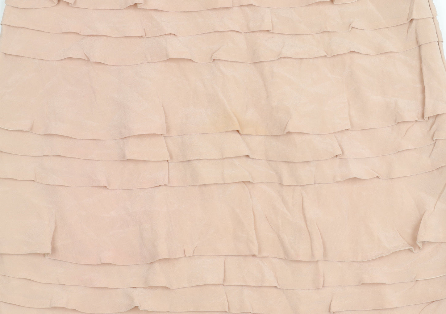 French Connection Women's Beige Silk Dress Size 10