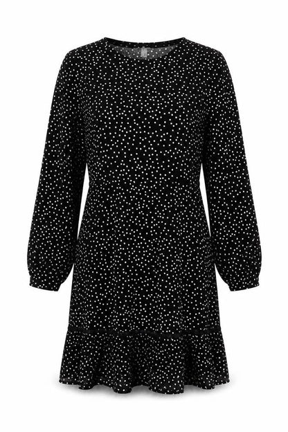 Warehouse Women's Black Polka Dot Shift Dress Size 8
