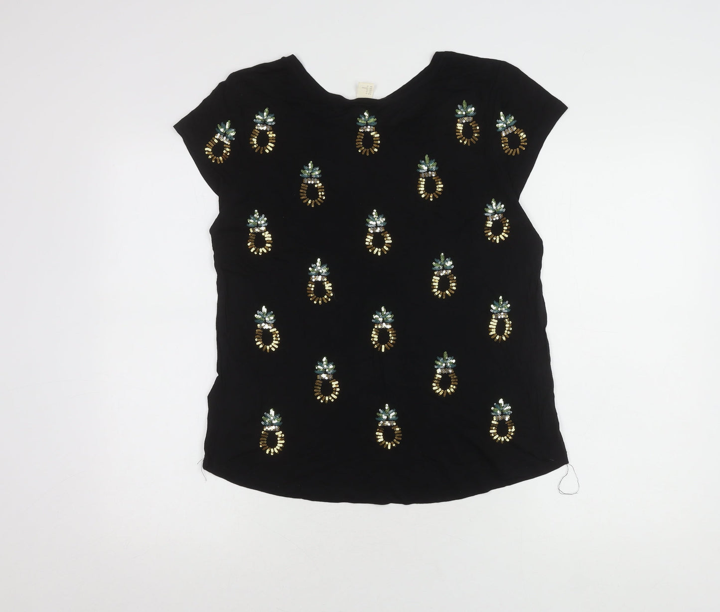 Womens UK Size 12 H&M Black  T-Shirt