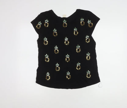 Womens UK Size 12 H&M Black  T-Shirt
