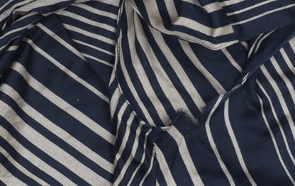 Monsoon Women's Black Striped V-Neck Dress Size 10