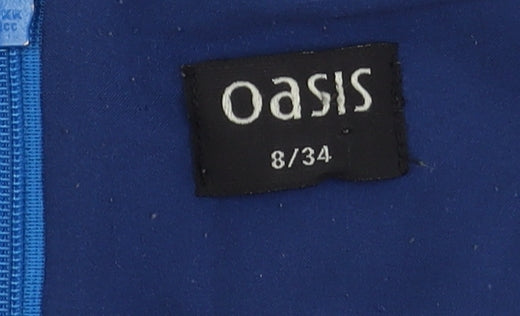 Oasis Women's Blue Floral Sheath Dress, Size 8