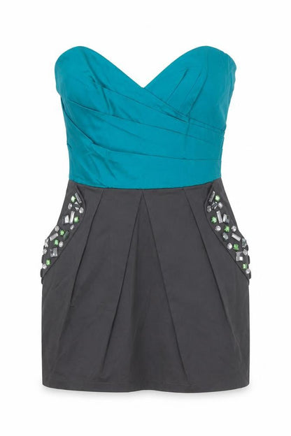 Lipsy Women's Multicoloured Strapless Bodycon Dress