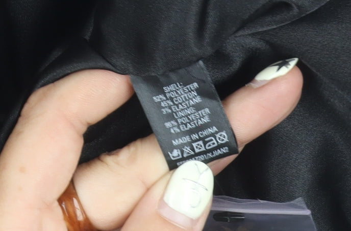 Oasis Women's Black Sleeveless Zip Dress Size 12