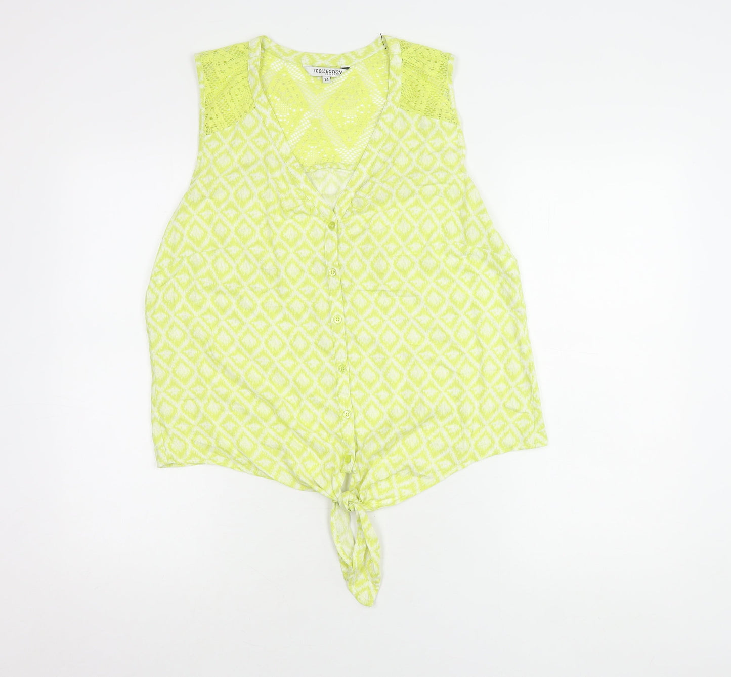 Womens UK Size 14 Debenhams Green  Blouse