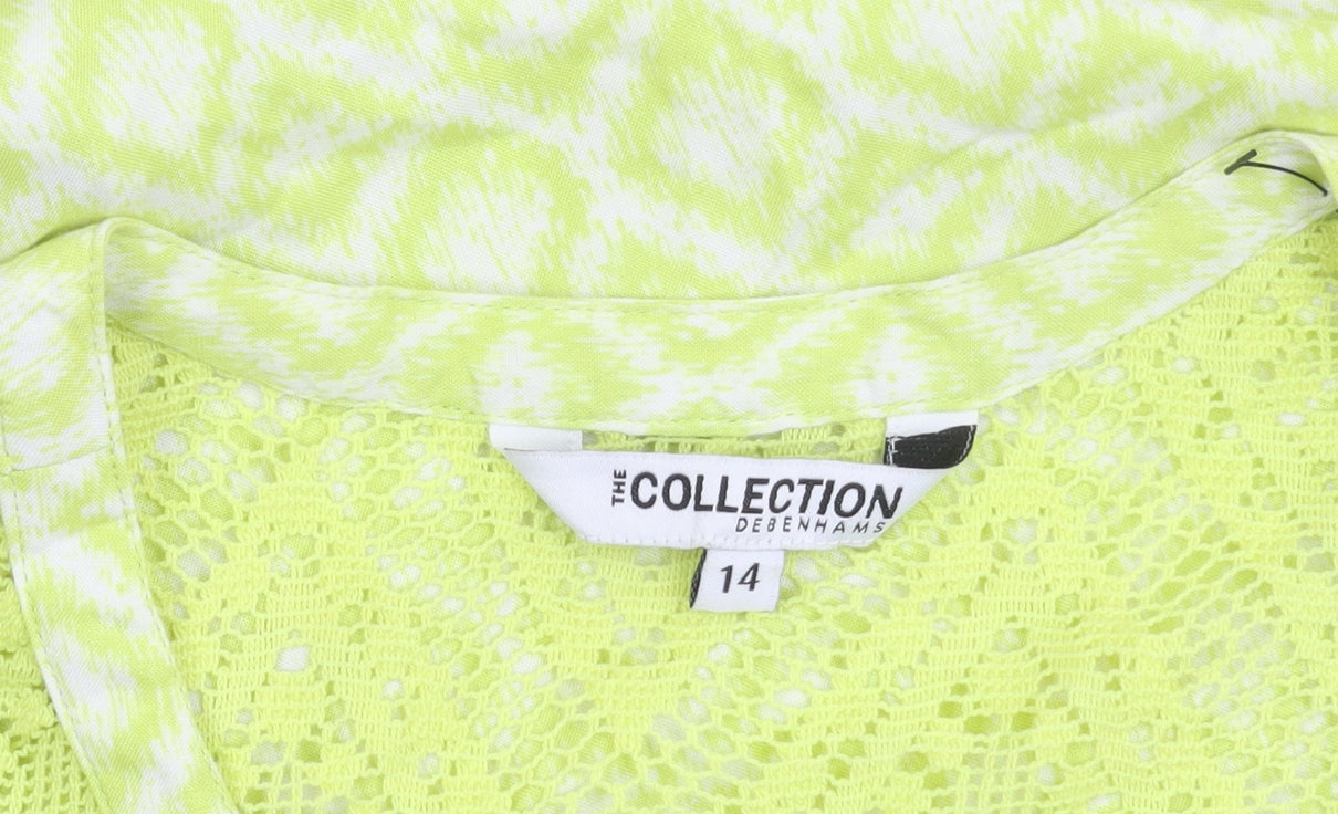 Womens UK Size 14 Debenhams Green  Blouse