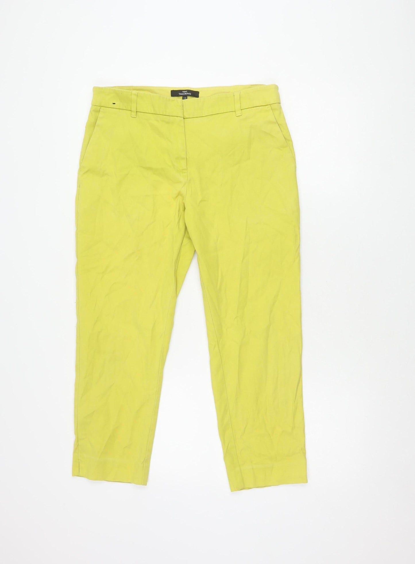 Womens UK Size 12 NEXT Regular Fit Chino Green Trousers