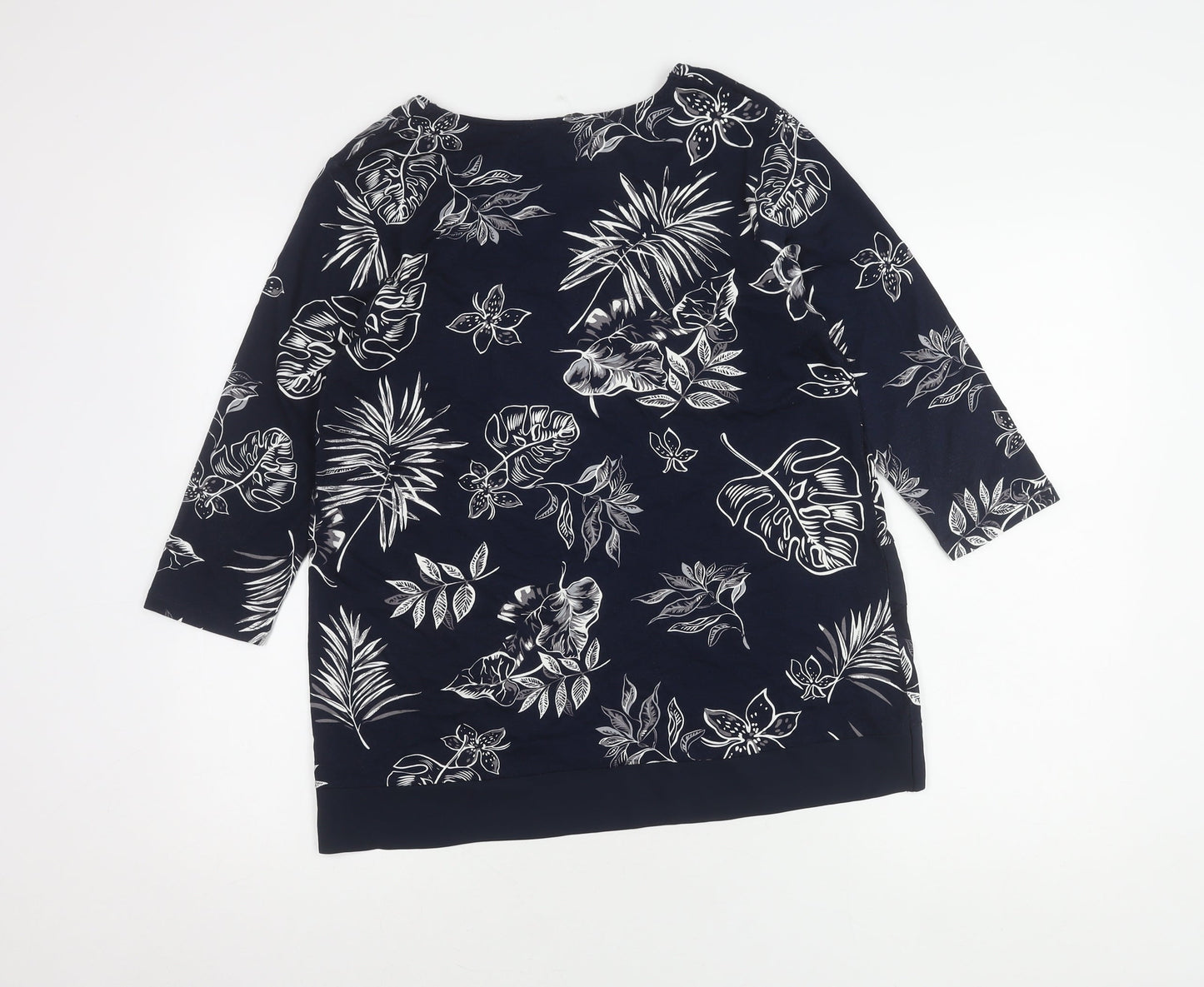 Womens UK Size 10 VIZ-A-VIZ Blue Basic Blouse