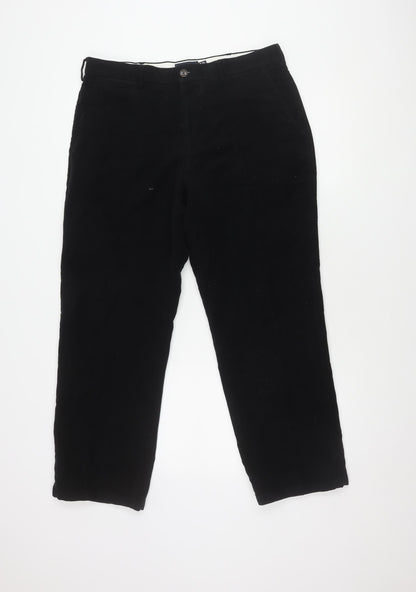 Marks and Spencer Men's Black 2XL Trousers with Pockets