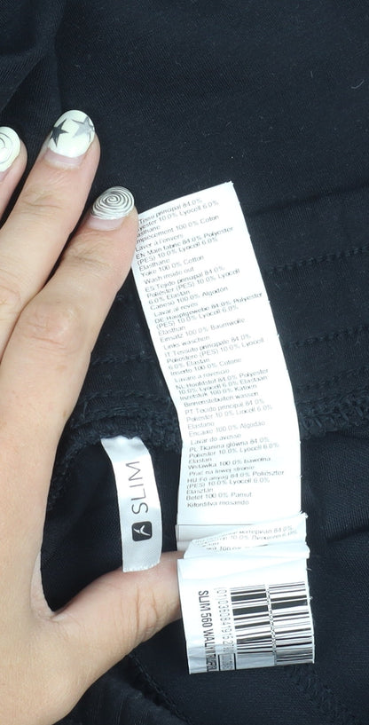 Decathlon Unisex Black Slim Jogger Trousers S