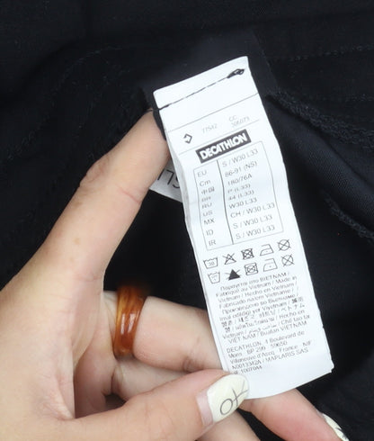 Decathlon Unisex Black Slim Jogger Trousers S