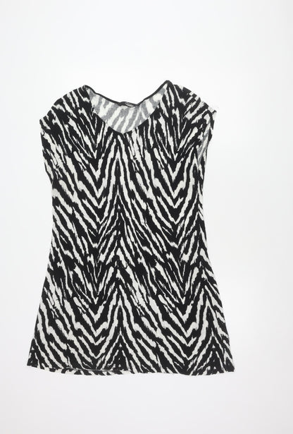 Womens UK Size 10 Bm Casual Black Basic Blouse