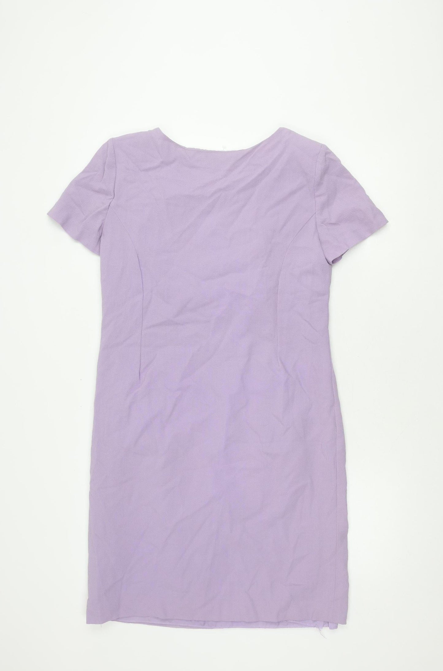 Jacques Vert Women's Purple Short Sleeve Dress, Size 12