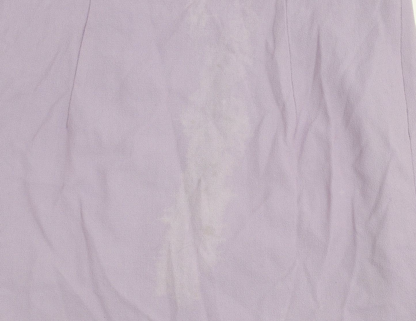 Jacques Vert Women's Purple Short Sleeve Dress, Size 12