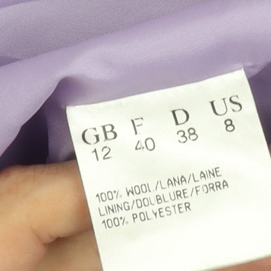 Jacques Vert Women's Purple Short Sleeve Dress, Size 12