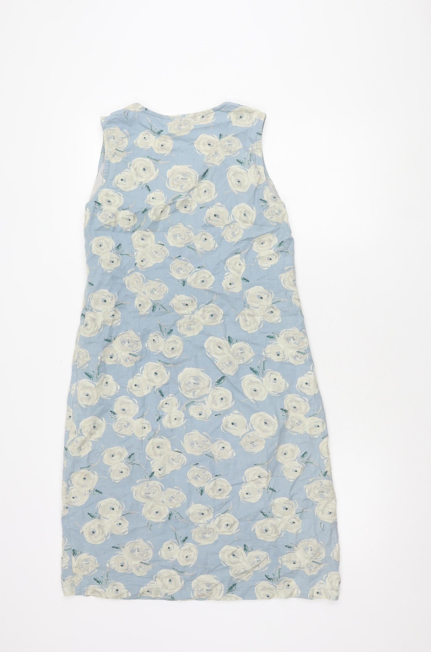 Adini Women's Blue Floral Sleeveless Dress M
