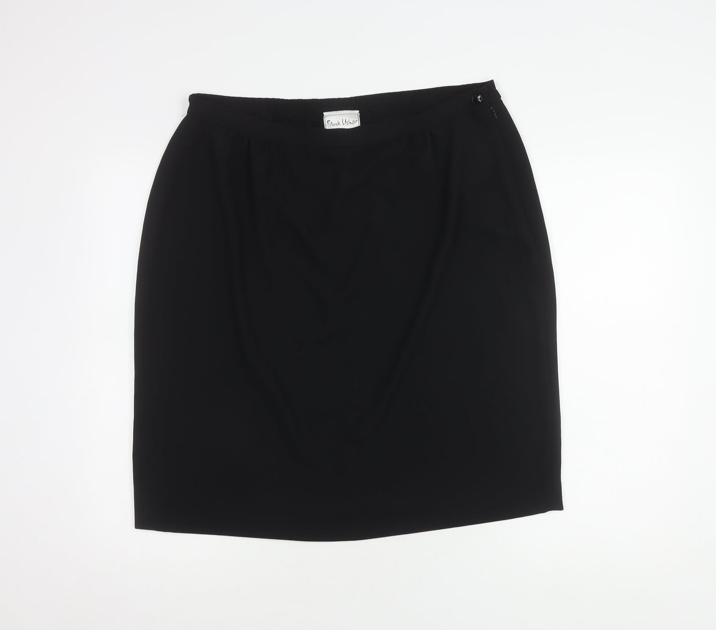 Frank Usher Women's Black Knee Length Pencil Skirt