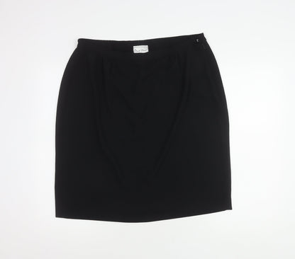 Frank Usher Women's Black Knee Length Pencil Skirt