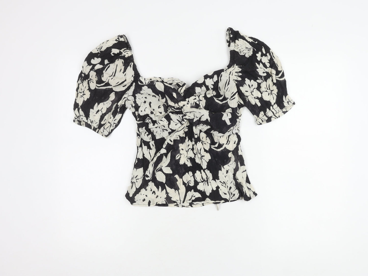 Womens UK Size M MNG Black Basic Blouse