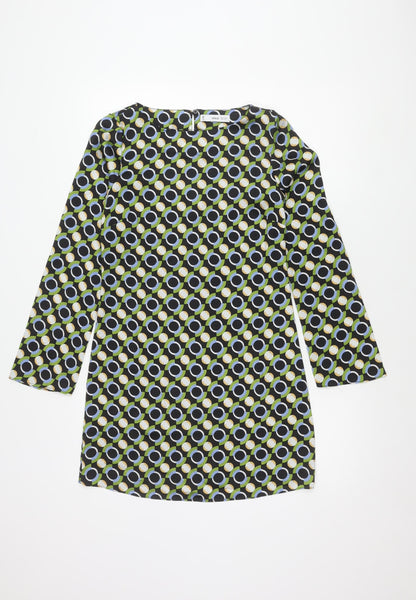 MNG Women's XS Geometric Patterned Dress Long Sleeve