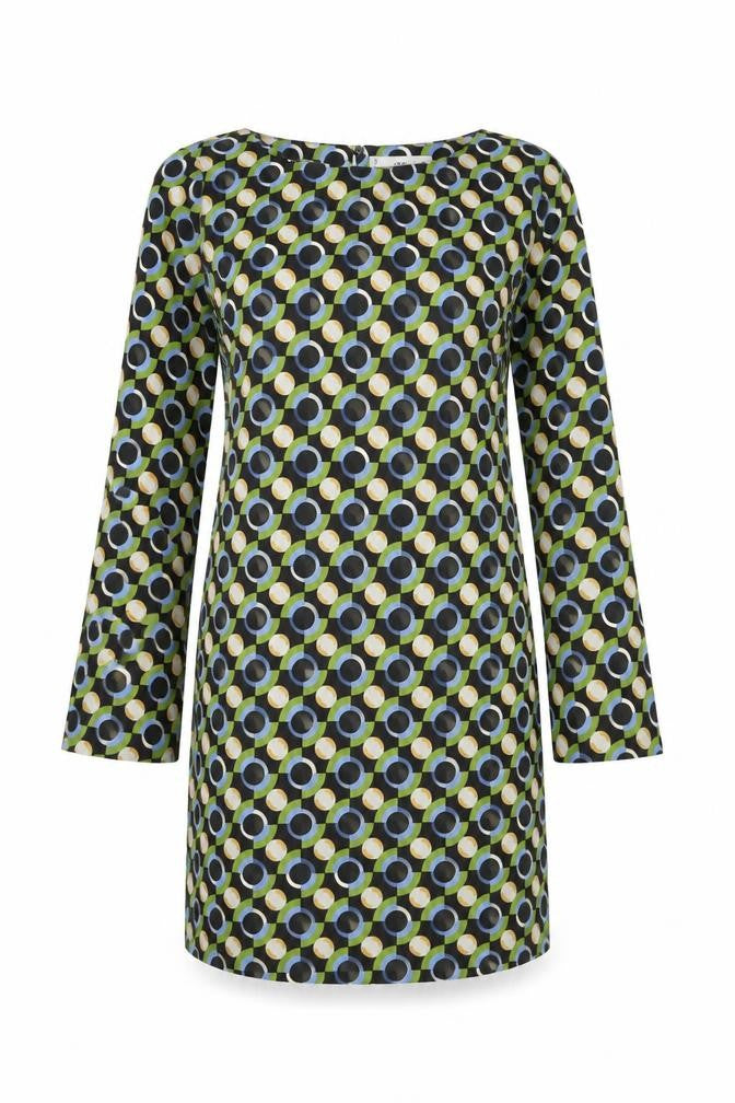 MNG Women's XS Geometric Patterned Dress Long Sleeve